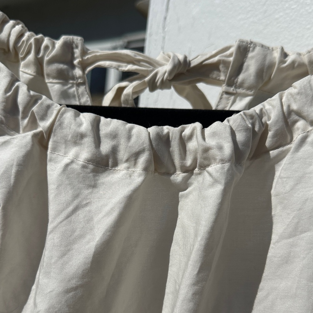 Ava & Viv Cream Eyelet-Hem Dress with Waist Tie - Picture 4 of 7